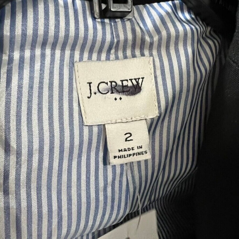 J.Crew $198 Womens Two Button Blazer Black Size 2 BP095 - Picture 6 of 6
